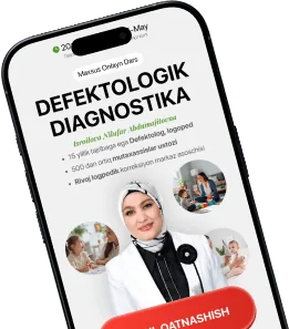 Сайт вебинара по дефектологической диагностике на экране телефона
